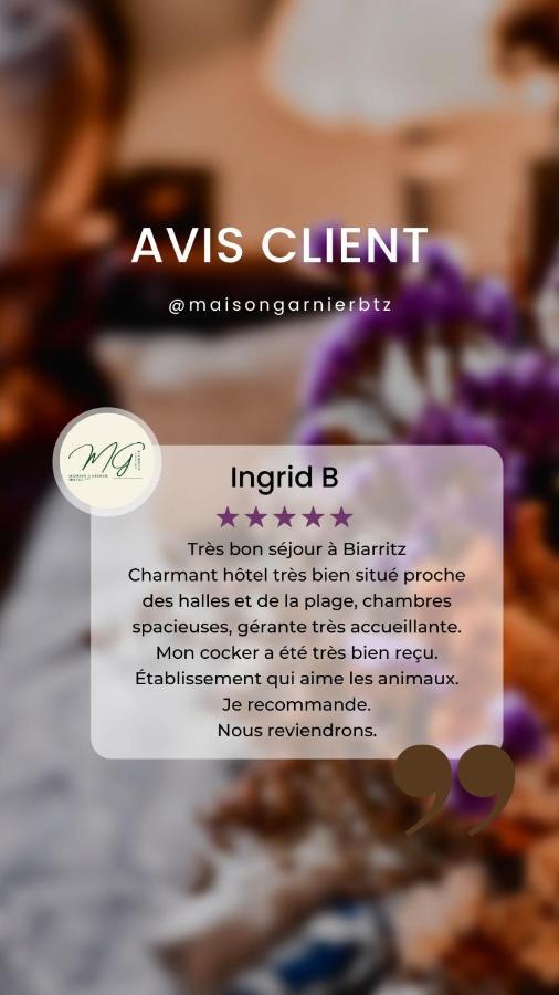 Maison Garnier Hotel De Charme Biarritz Dış mekan fotoğraf